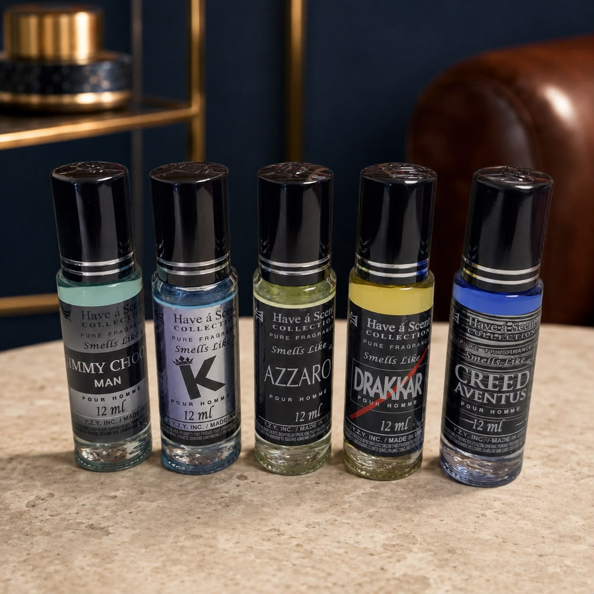 Fragrance oils for men. Variety pack of 5