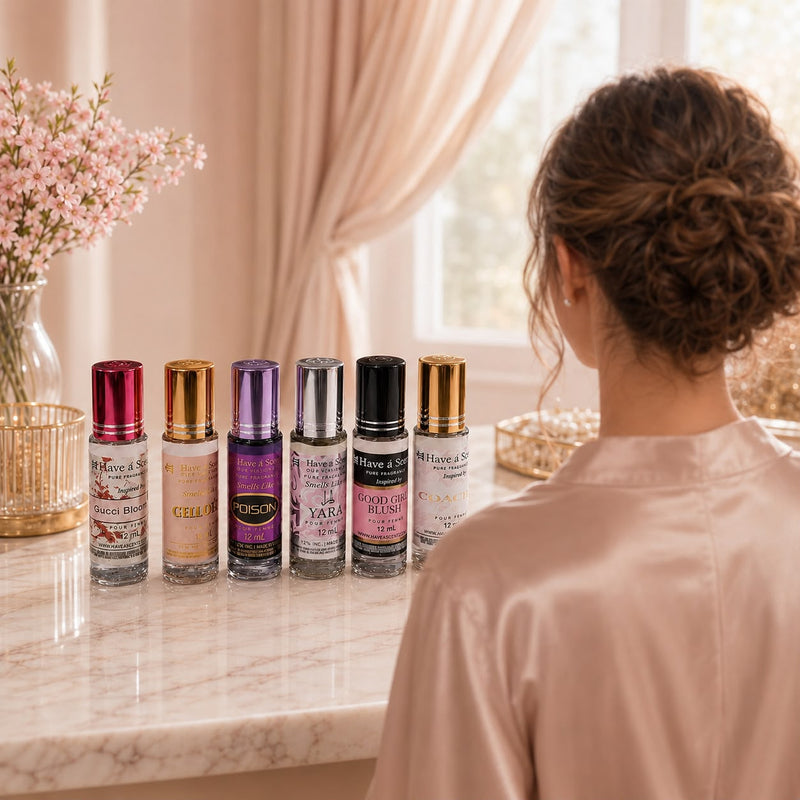 Roll on fragrance oils for women. Variety pack of 6